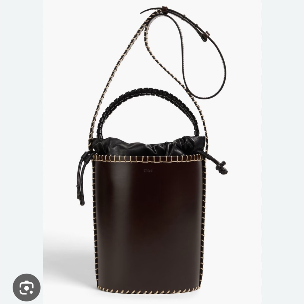 EUC Chloe Louella Bucket Bag in Ebony Brown Large Size - Picture 2 of 13